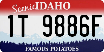 ID license plate 1T9886F