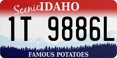 ID license plate 1T9886L