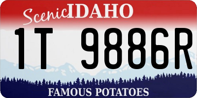 ID license plate 1T9886R