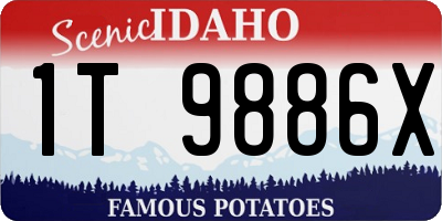 ID license plate 1T9886X