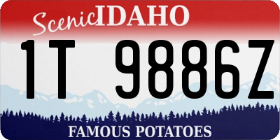 ID license plate 1T9886Z
