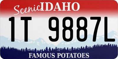 ID license plate 1T9887L