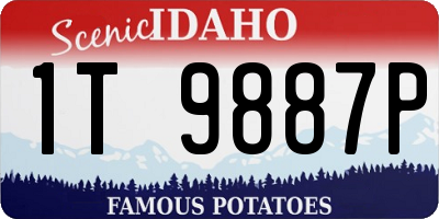 ID license plate 1T9887P