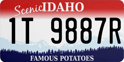 ID license plate 1T9887R