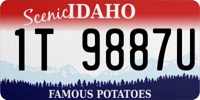 ID license plate 1T9887U