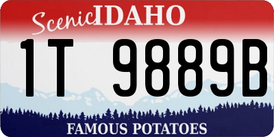 ID license plate 1T9889B
