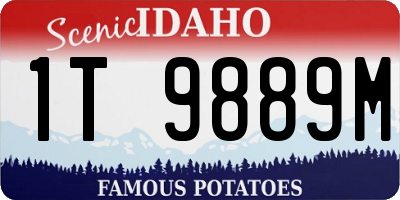 ID license plate 1T9889M