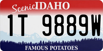 ID license plate 1T9889W