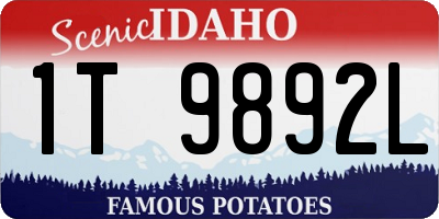 ID license plate 1T9892L