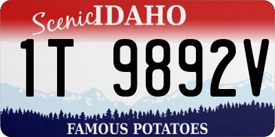 ID license plate 1T9892V