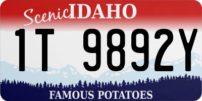 ID license plate 1T9892Y