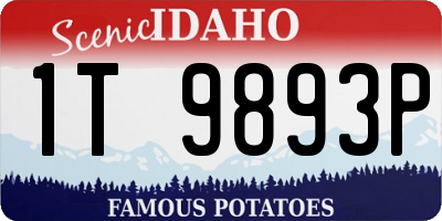 ID license plate 1T9893P