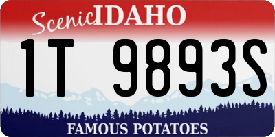 ID license plate 1T9893S
