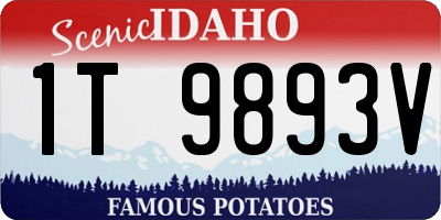 ID license plate 1T9893V