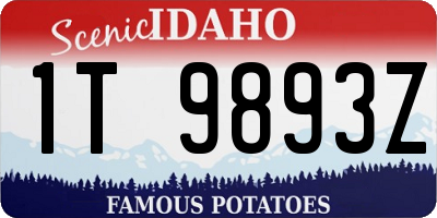 ID license plate 1T9893Z