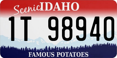 ID license plate 1T9894O
