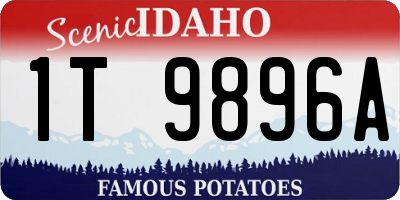 ID license plate 1T9896A