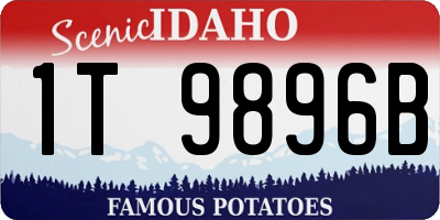 ID license plate 1T9896B