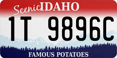 ID license plate 1T9896C