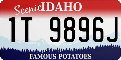 ID license plate 1T9896J