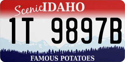 ID license plate 1T9897B