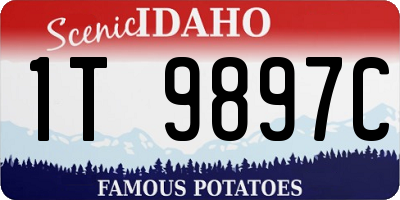 ID license plate 1T9897C