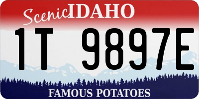 ID license plate 1T9897E