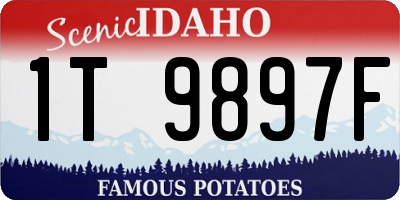 ID license plate 1T9897F
