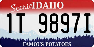 ID license plate 1T9897I
