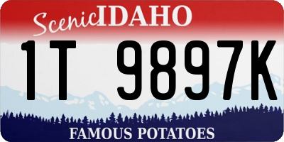ID license plate 1T9897K