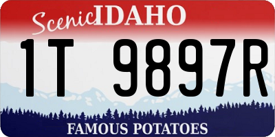 ID license plate 1T9897R