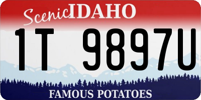 ID license plate 1T9897U