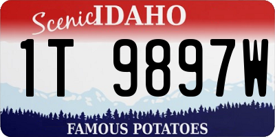 ID license plate 1T9897W