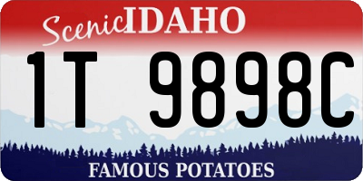 ID license plate 1T9898C