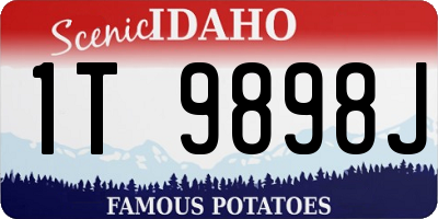 ID license plate 1T9898J