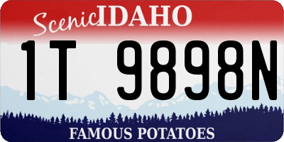 ID license plate 1T9898N
