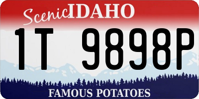 ID license plate 1T9898P