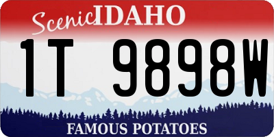 ID license plate 1T9898W