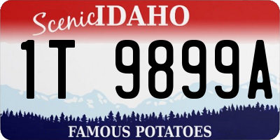 ID license plate 1T9899A
