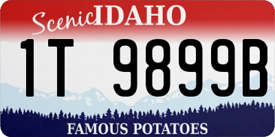 ID license plate 1T9899B