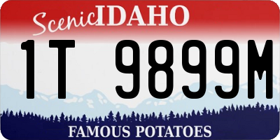 ID license plate 1T9899M