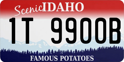 ID license plate 1T9900B