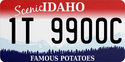 ID license plate 1T9900C