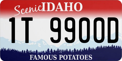 ID license plate 1T9900D