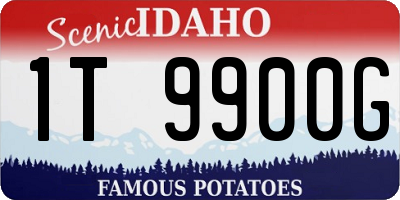 ID license plate 1T9900G