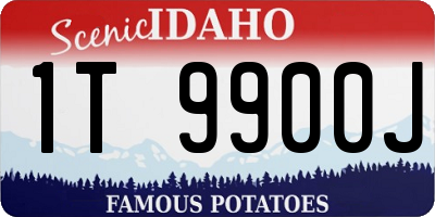 ID license plate 1T9900J