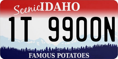 ID license plate 1T9900N