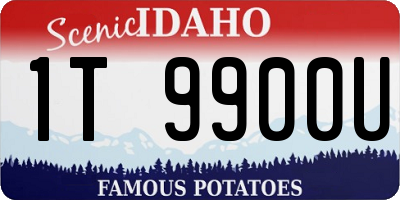ID license plate 1T9900U