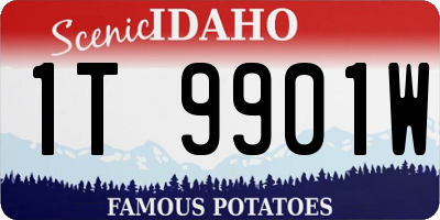 ID license plate 1T9901W