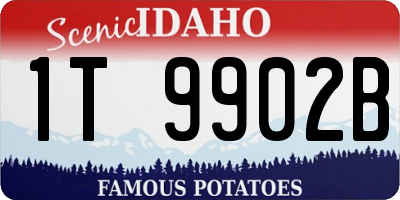 ID license plate 1T9902B